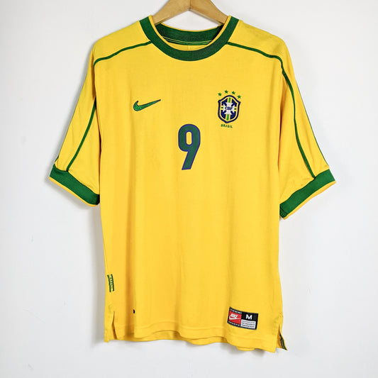 Original Brazil 1998 Home - Ronaldo #9 Size M