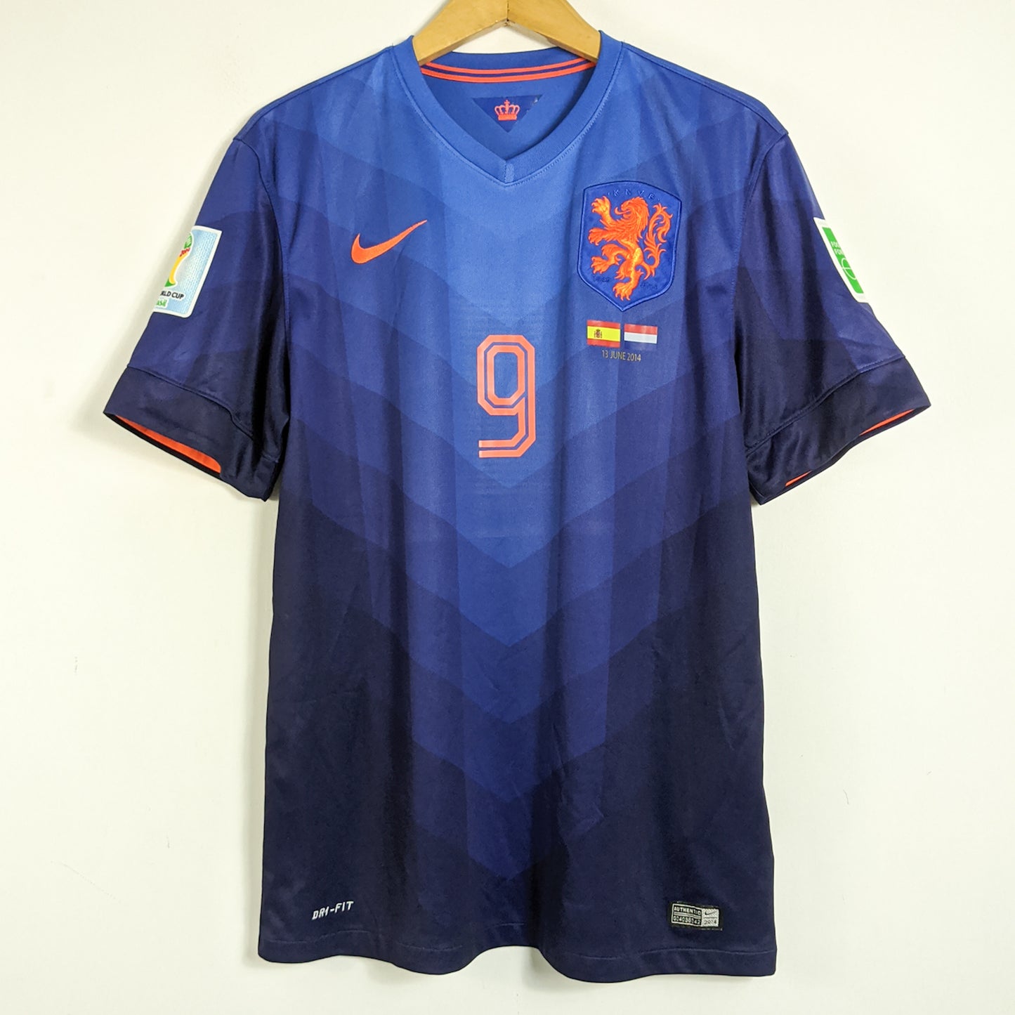 Original Netherlands 2014 Away - Van Persie #9 Size L