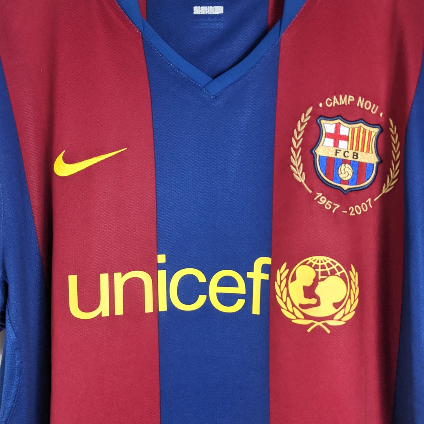 Original Barcelona 2007/08 Home - Ronaldinho #10 Size L