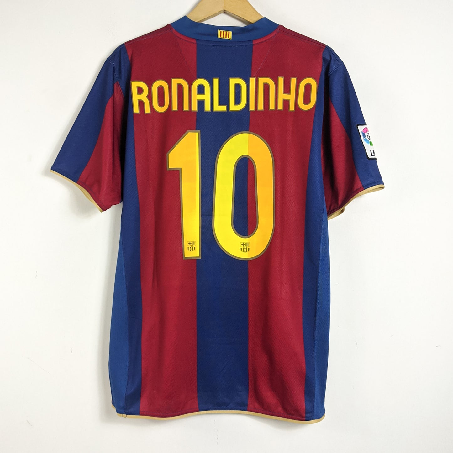 Original Barcelona 2007/08 Home - Ronaldinho #10 Size L