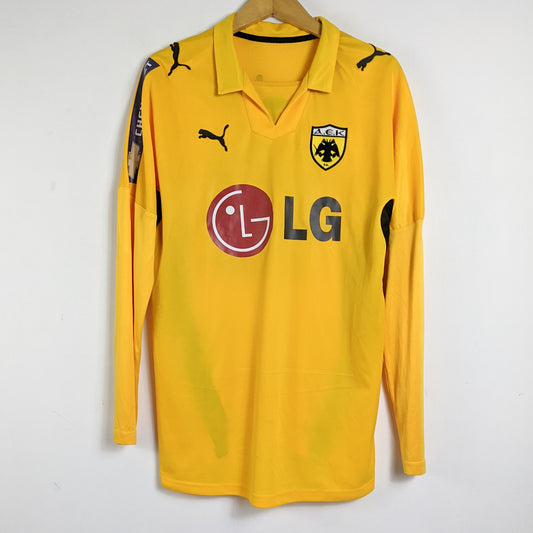 Original AEK Athens 2008/09 Home - Rivaldo #10 Size M (Long Sleeve)