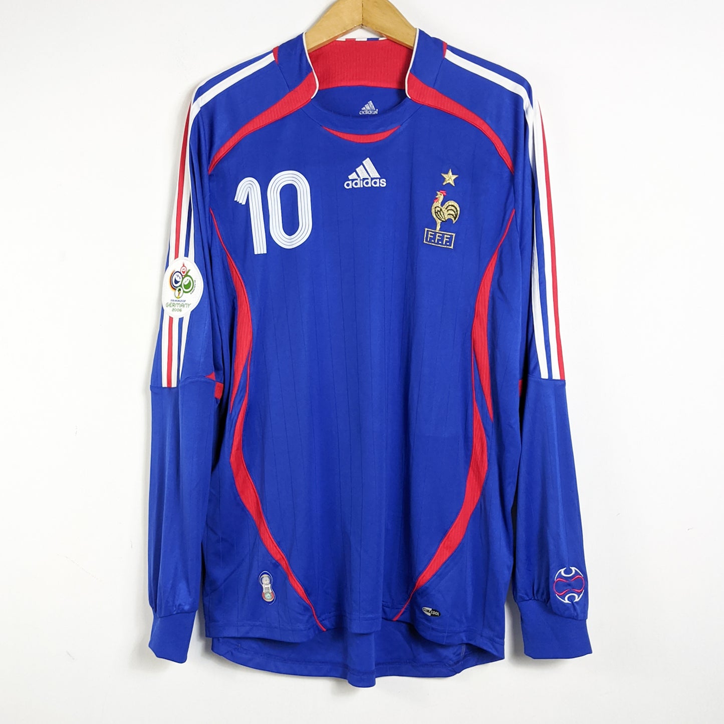 Original France 2006 Home - Zidane #10 Size L (Long Sleeve)