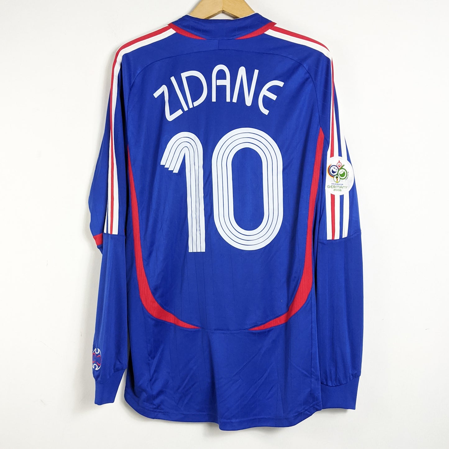 Original France 2006 Home - Zidane #10 Size L (Long Sleeve)