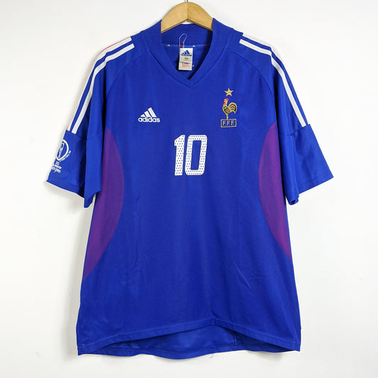 Original France 2002 Home - Zidane #10 Size XL