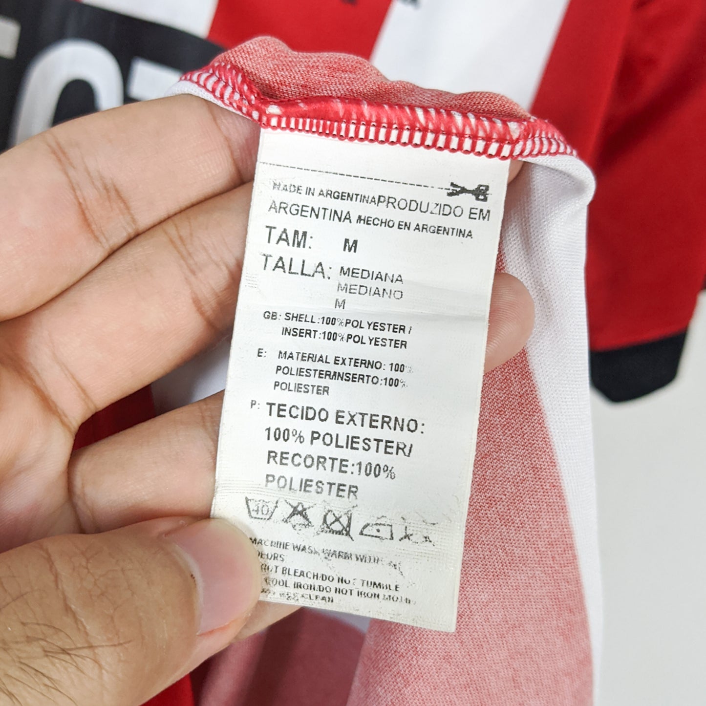 Original Estudiantes 2013/14 Home - Veron #11 Size M (Player Issue)