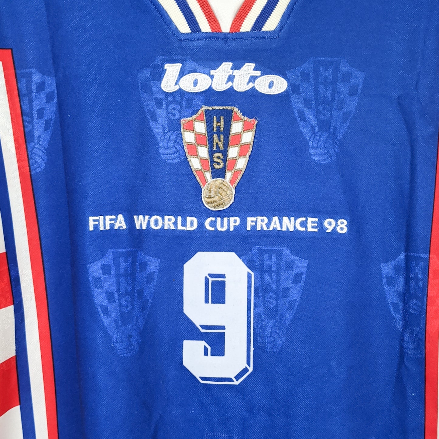 Original Croatia 1998 Away - Suker #9 Size L