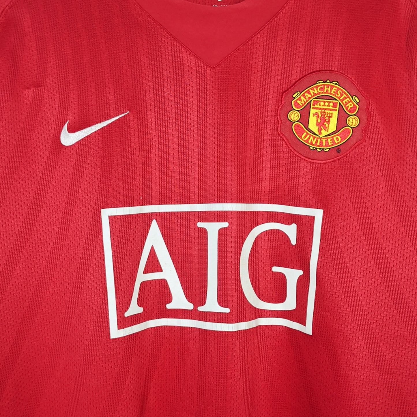 Original Manchester United 2008/09 Home - Ronaldo #7 Size L (Long Sleeve)