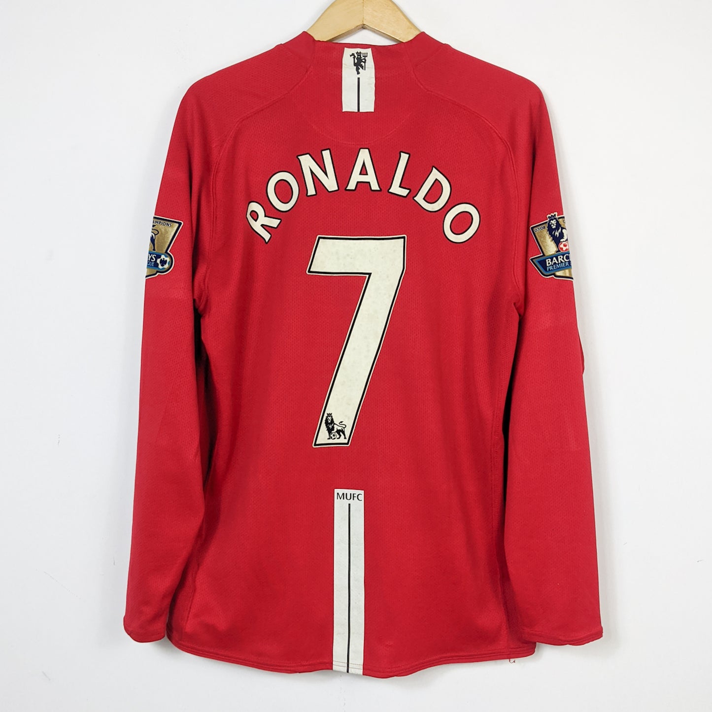 Original Manchester United 2008/09 Home - Ronaldo #7 Size L (Long Sleeve)