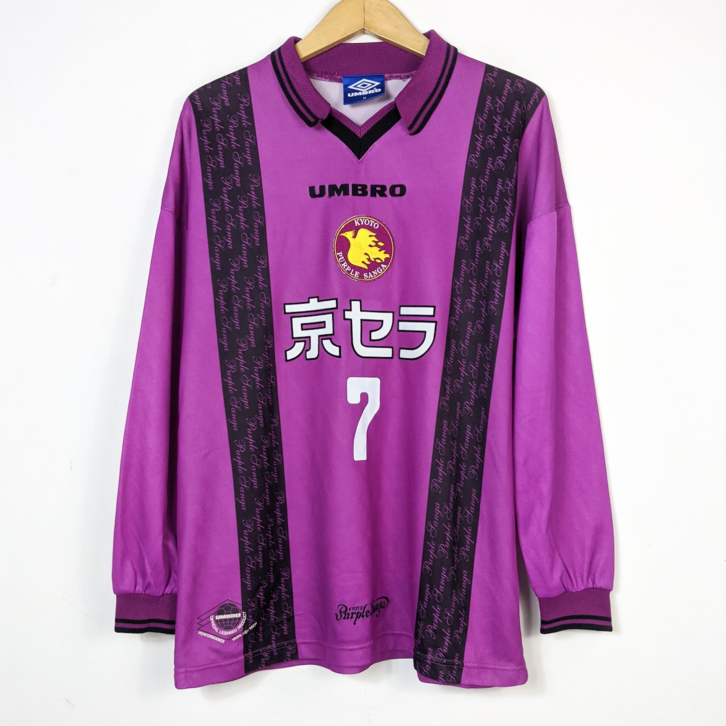 Original Kyoto Sanga 1997/98 Home - #7 Hajime Moriyasu Size M fit L (Long Sleeve)