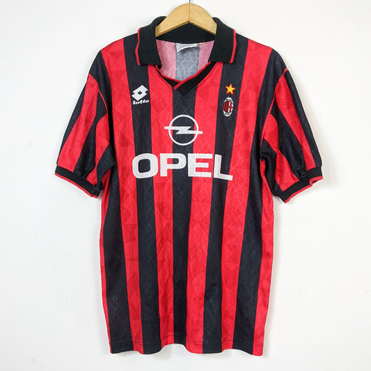 Original AC Milan 1995/96 Home - Weah #9 Size L (Player Issue)