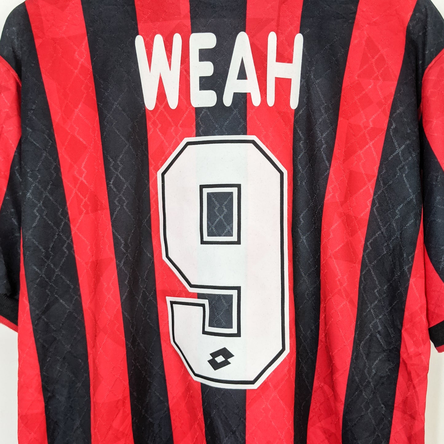 Original AC Milan 1995/96 Home - Weah #9 Size L (Player Issue)