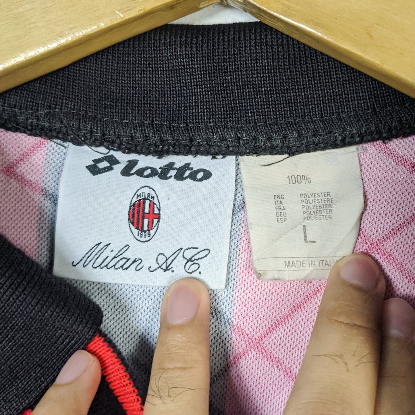 Original AC Milan 1994/95 Home - Savicevic #10 Size L (Long Sleeve) (Player Issue)