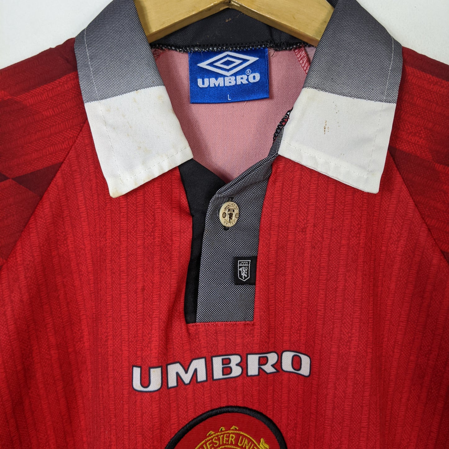 Original Manchester United 1996/98 Home - Beckham #10 Size L