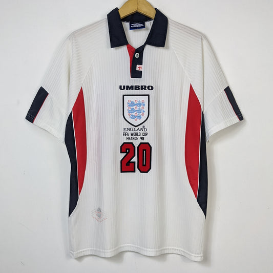 Original England 1998 Home - Owen #20 Size L