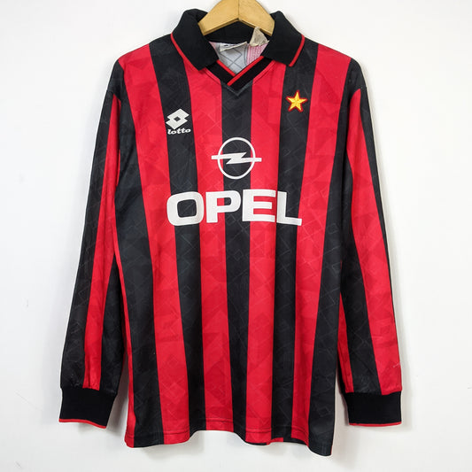 Original AC Milan 1994/95 Home - Maldini #3 Size M (Long Sleeve) ( Player Issue)