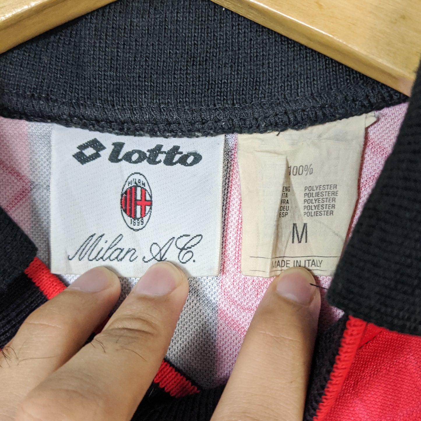 Original AC Milan 1994/95 Home - Maldini #3 Size M (Long Sleeve) ( Player Issue)