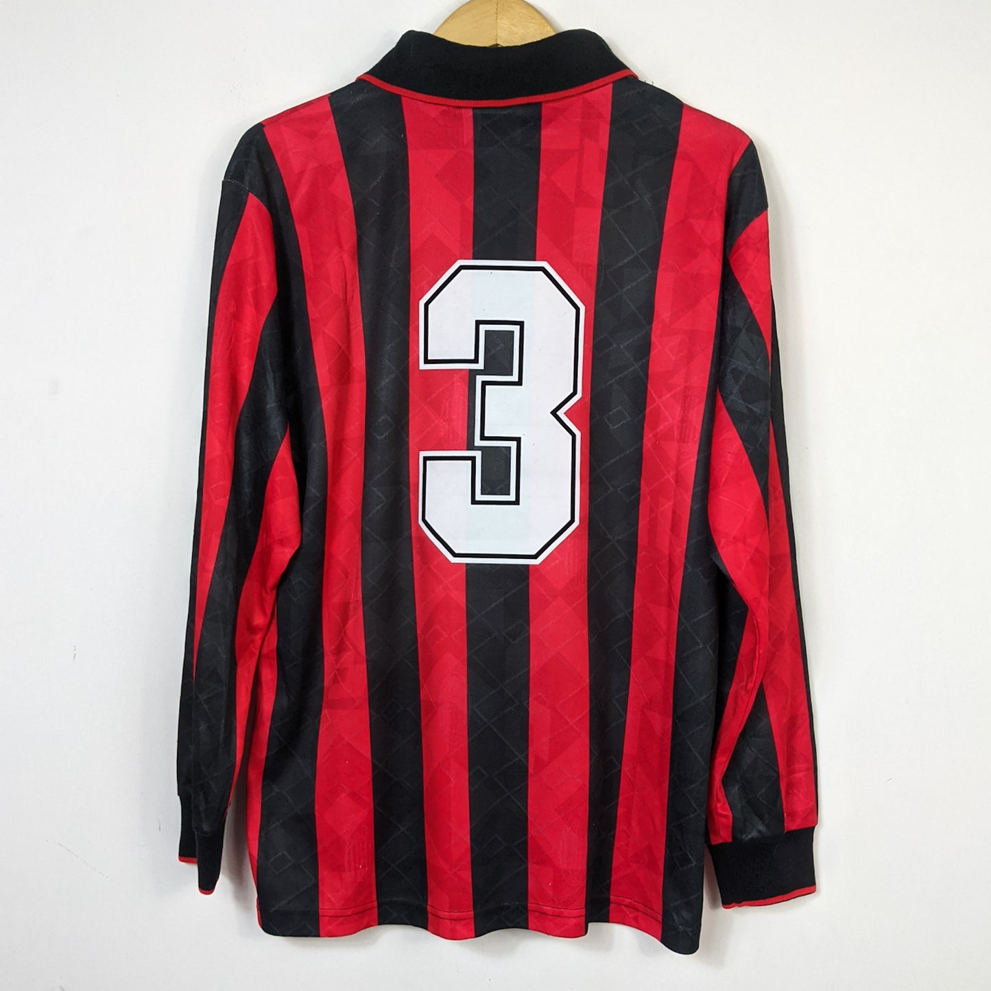 Original AC Milan 1994/95 Home - Maldini #3 Size M (Long Sleeve) ( Player Issue)