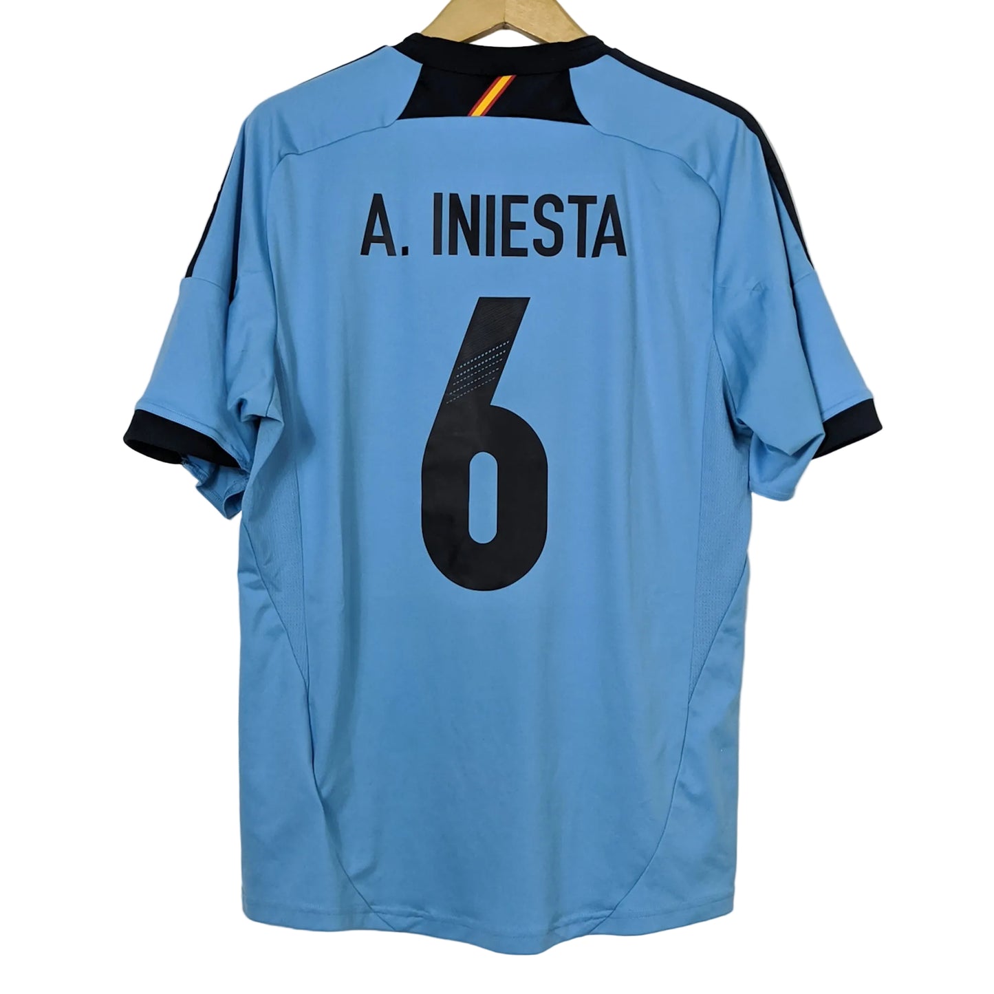 Original Spain 2012 Away - Iniesta #6 Size L