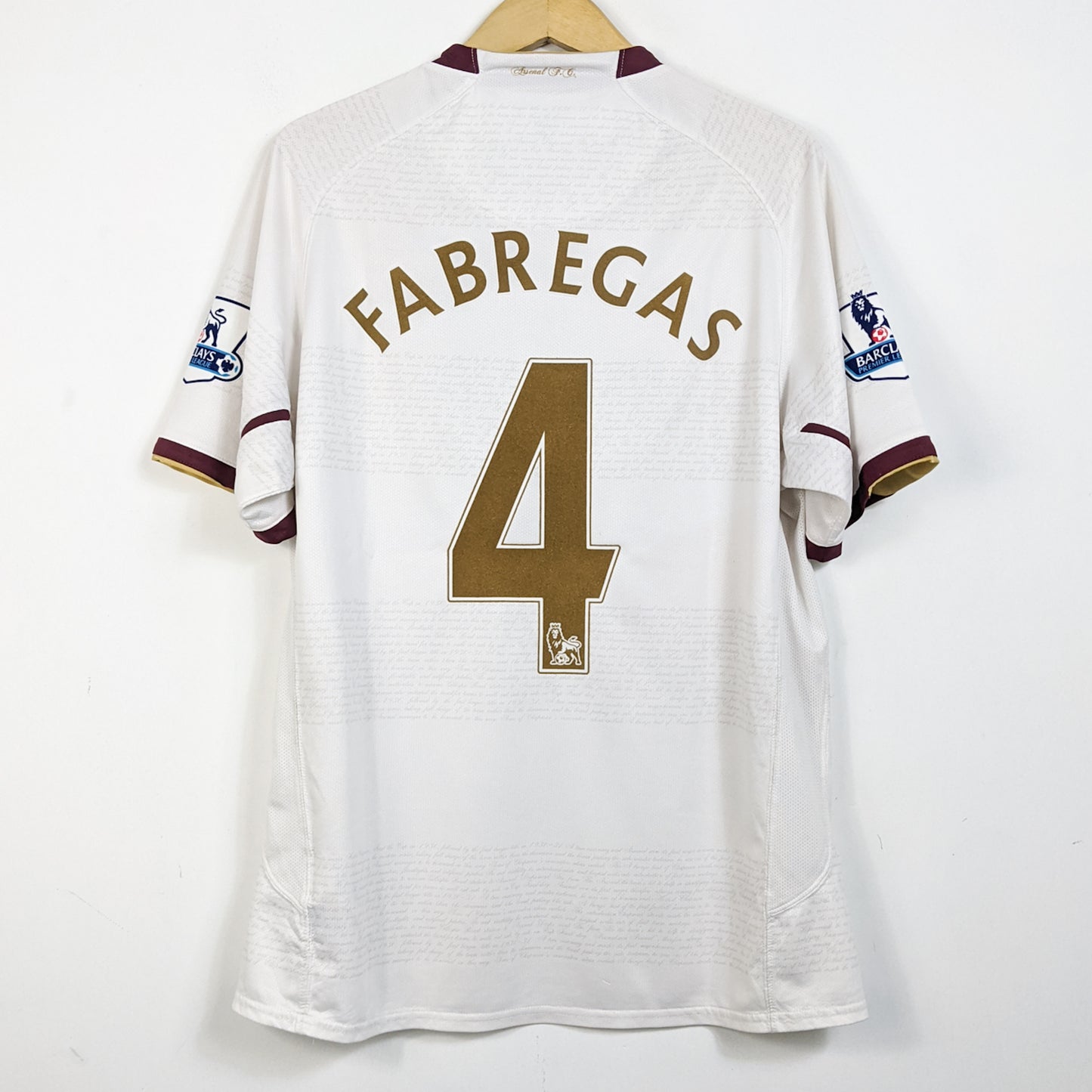 Original Arsenal 2007/08 Away - Fabregas #4 Size L