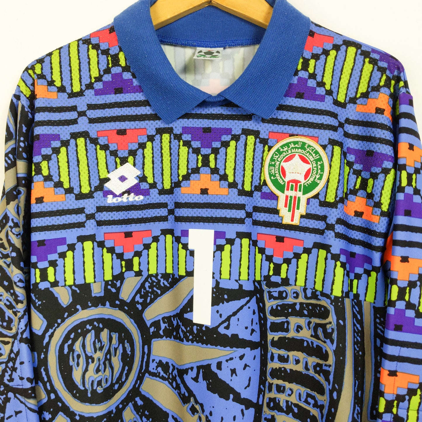 Original Morocco 1994 GK - Azmi #1 Size M (Long Sleeve) (Template)