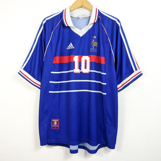 Original France 1998 Home - Zidane #10 Size XL