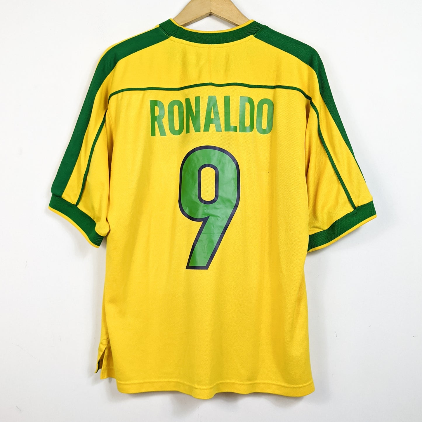 Original Brazil 1998 Home - Ronaldo #9 Size L