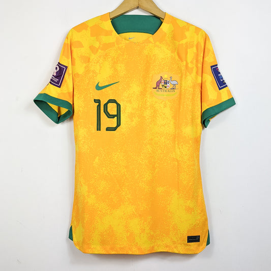 Original Australia 2022 Home - Souttar #19 Size L (Kitroom) (Player Issue)