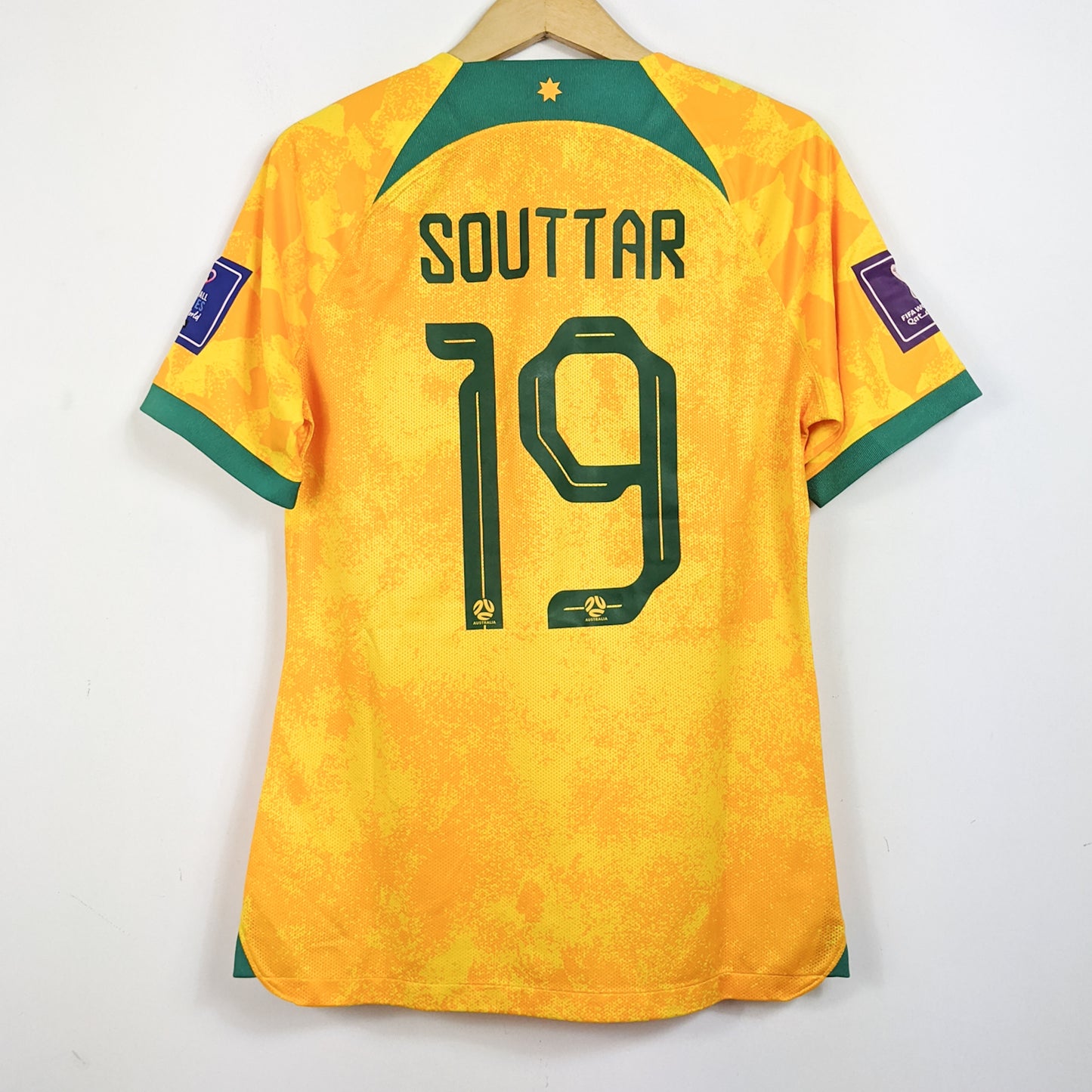 Original Australia 2022 Home - Souttar #19 Size L (Kitroom) (Player Issue)