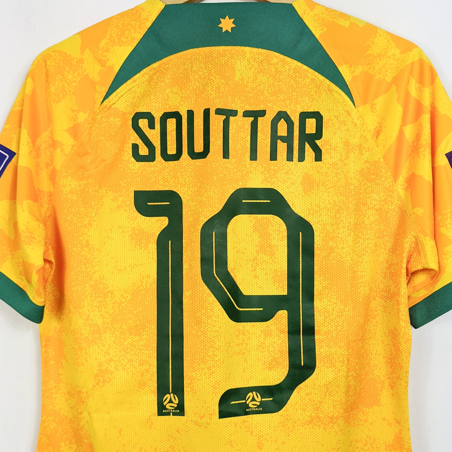 Original Australia 2022 Home - Souttar #19 Size L (Kitroom) (Player Issue)
