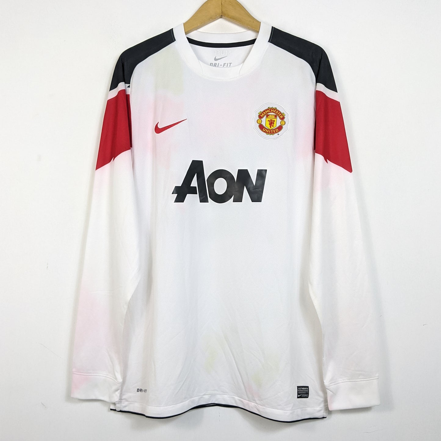 Original Manchester United 2010/12 Away - Rooney #10 Size XL (Long Sleeve) (Player Issue)