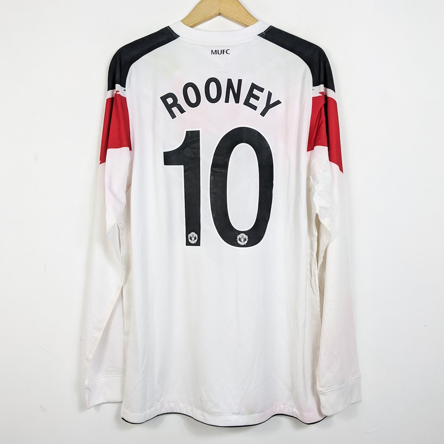 Original Manchester United 2010/12 Away - Rooney #10 Size XL (Long Sleeve) (Player Issue)