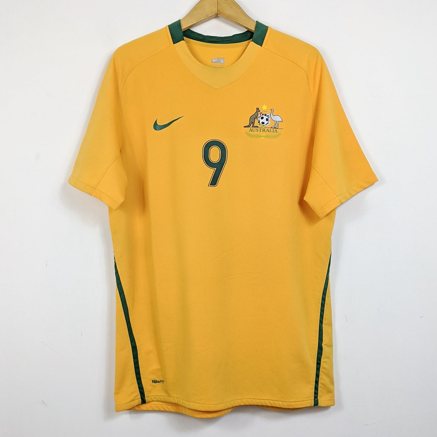 Original Australia 2008/10 Home - Viduka #9 Size L (Wrong Nameset)