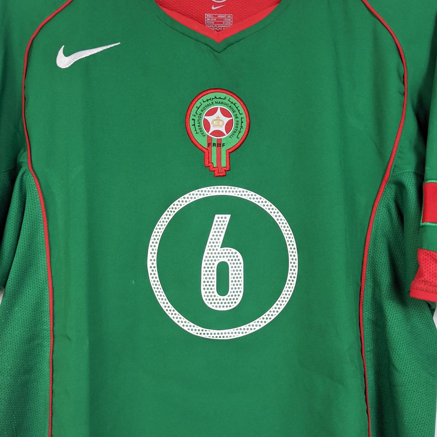 Original Morocco 2004/06 Home - Naybet #6 Size L