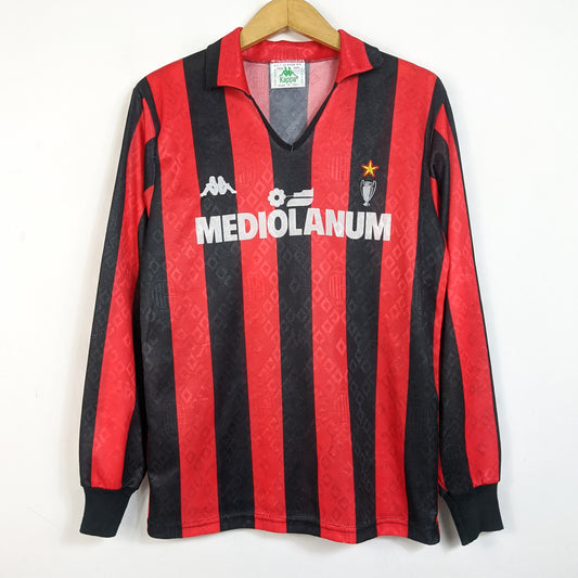 Original AC Milan 1989/90 Home - Van Basten #9 Size M (Long Sleeve) (Player Issue)