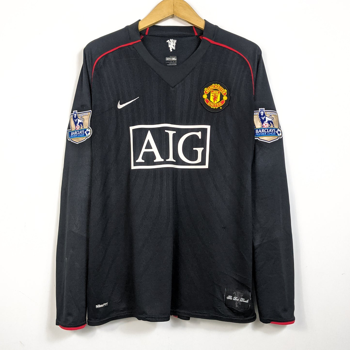 Original Manchester United 2007/08 Away - Ronaldo #7 Size XL (Long Sleeve)