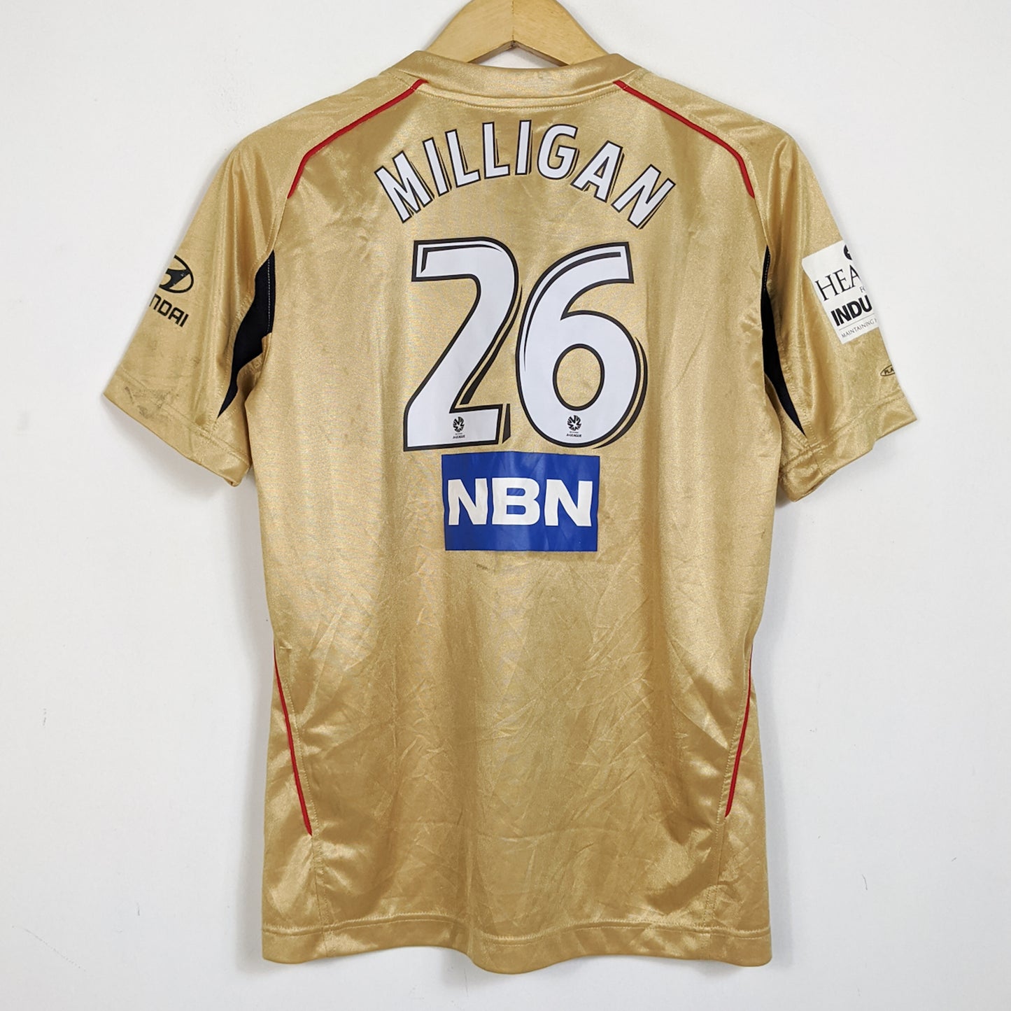 Original Newcastle Jets 2008 Home - Milligan #26 Size S
