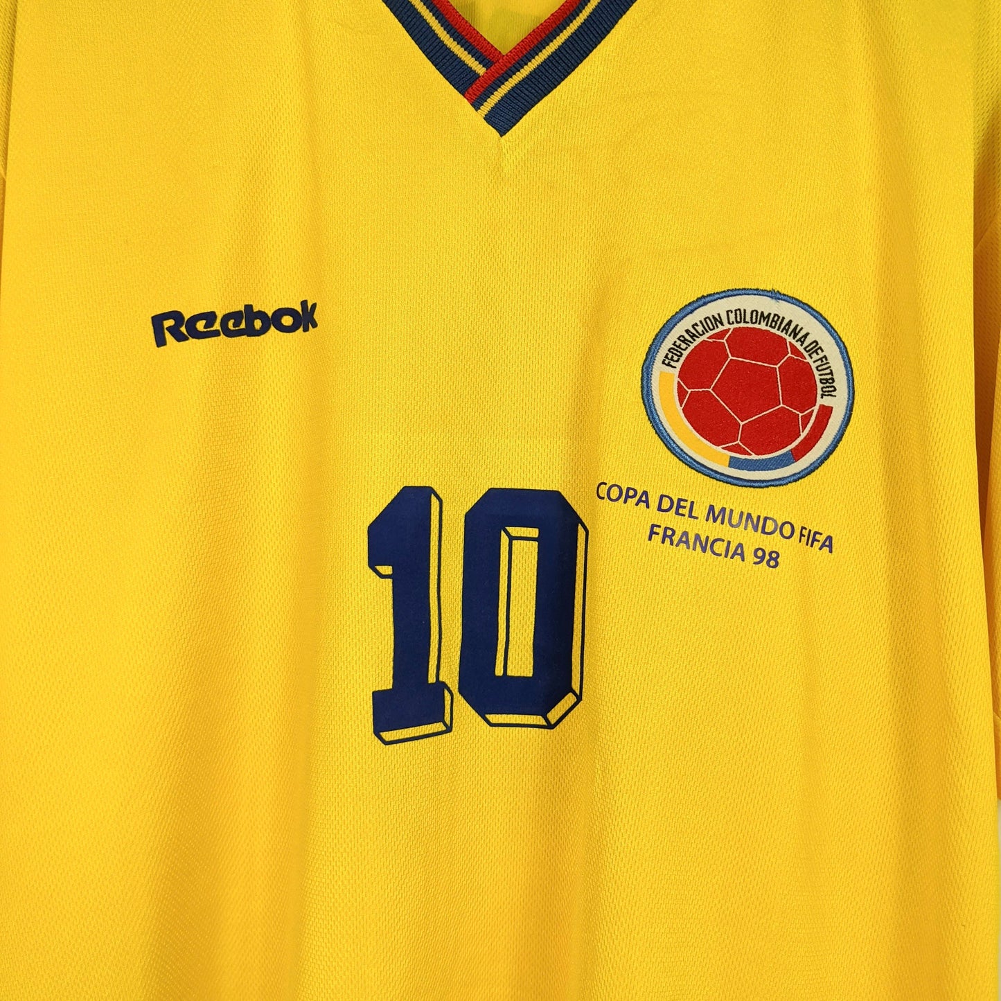 Original Colombia 1998 Home - Valderrama #10 Size L