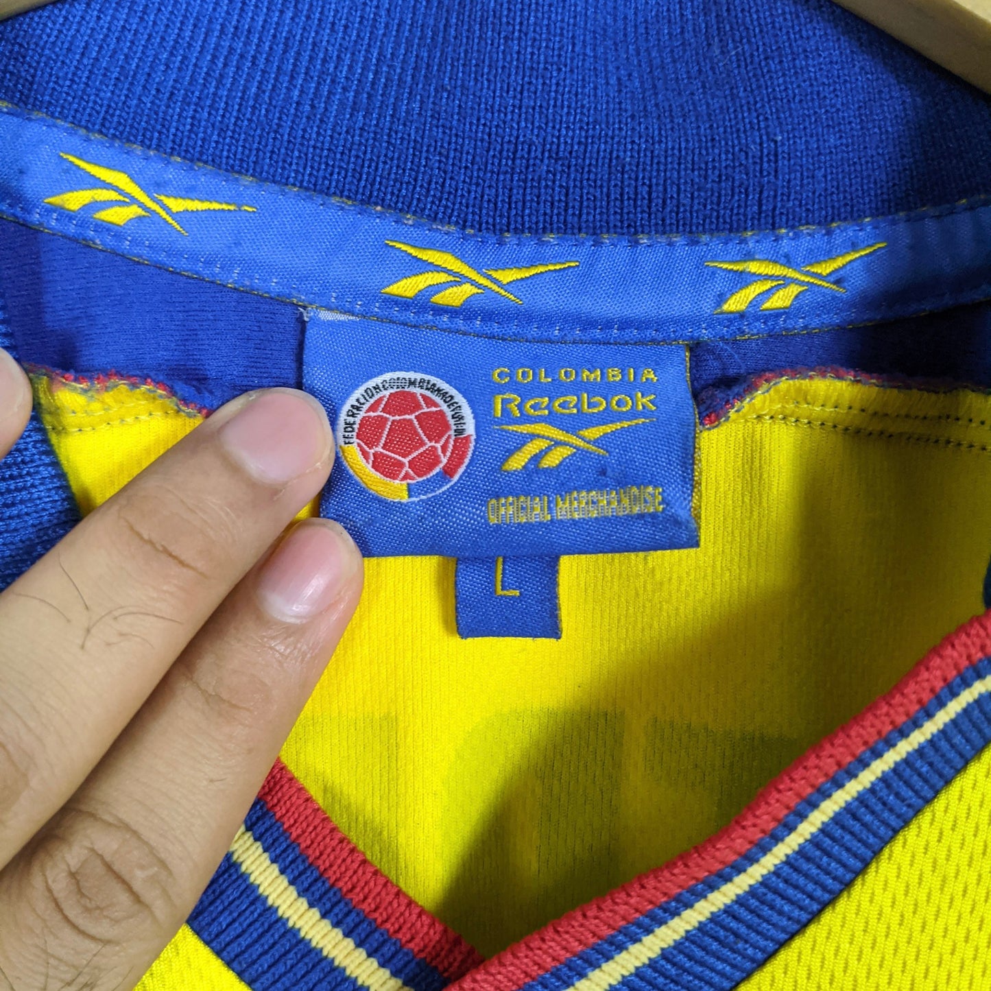 Original Colombia 1998 Home - Valderrama #10 Size L