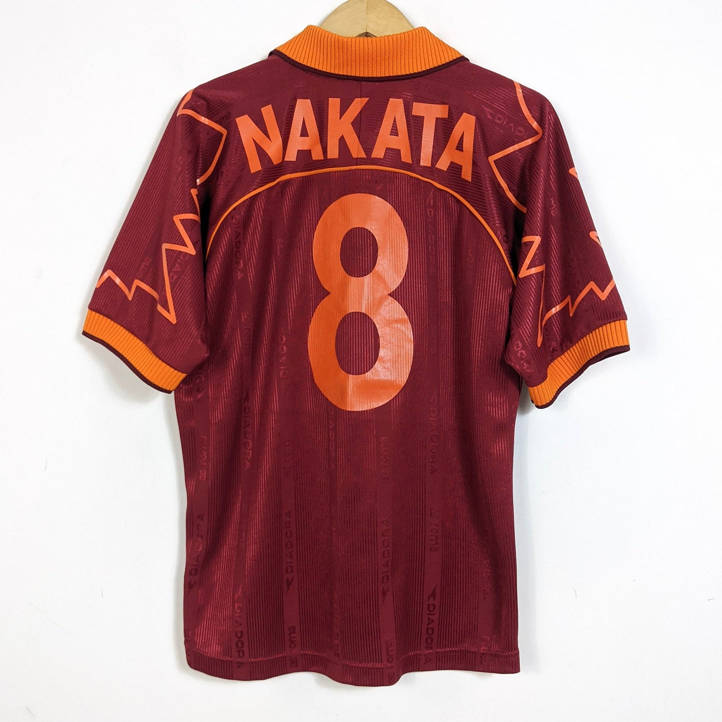 Original AS Roma 1999/00 Home - Nakata #8 Size M