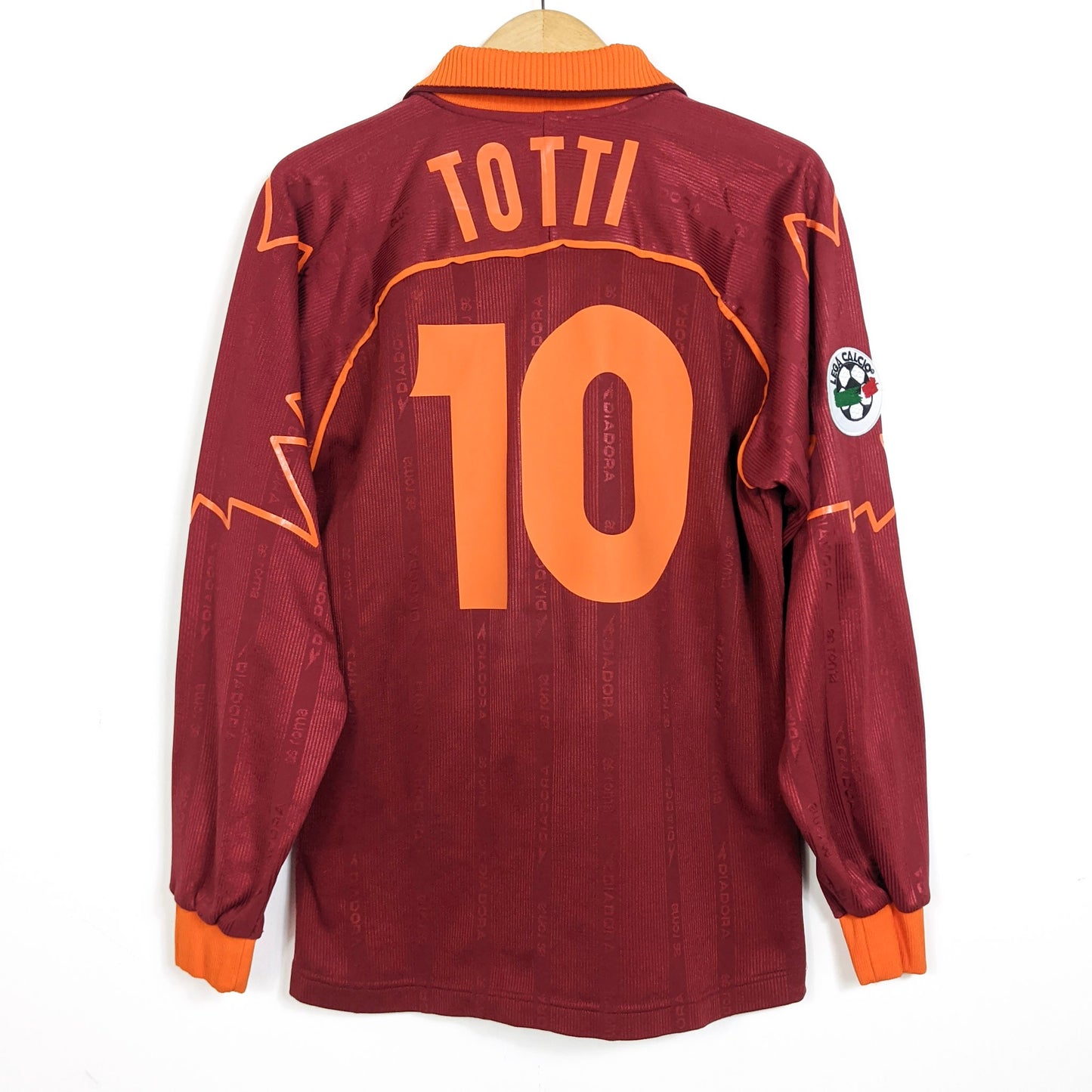 Original AS Roma 1999/00 Home - Totti #10 Size L (Long Sleeve) (Player Issue)