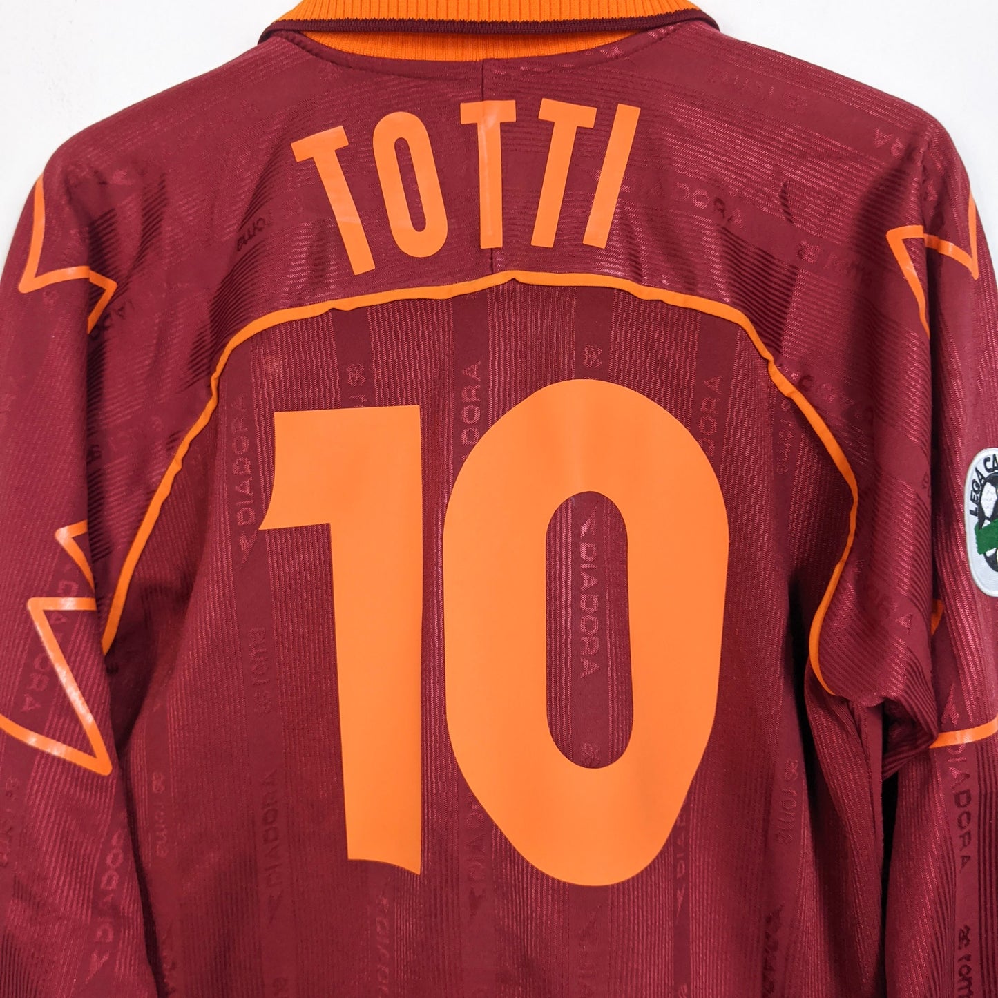 Original AS Roma 1999/00 Home - Totti #10 Size L (Long Sleeve) (Player Issue)