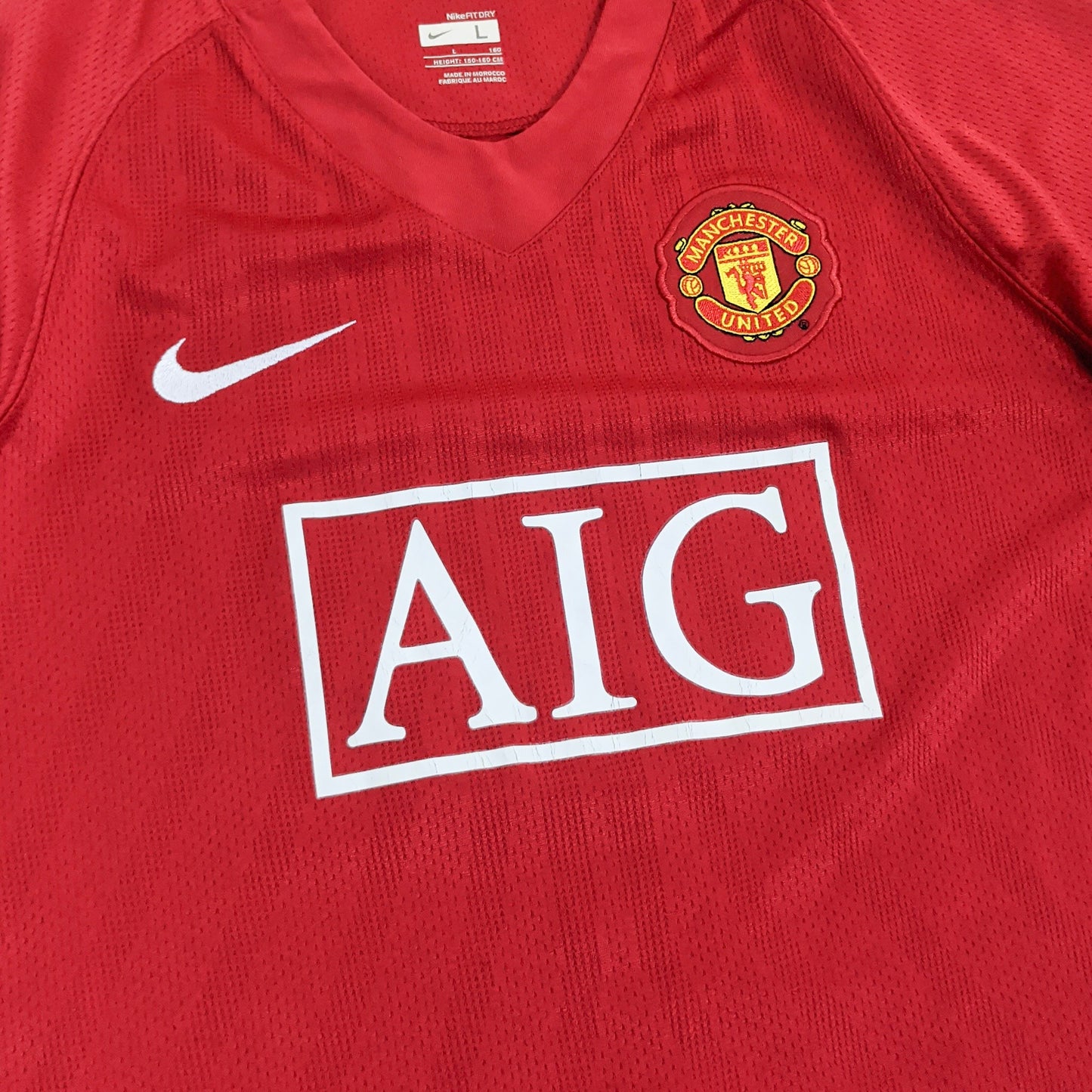 Original Manchester United 2007/08 Home - Ronaldo #7 Size L Boys