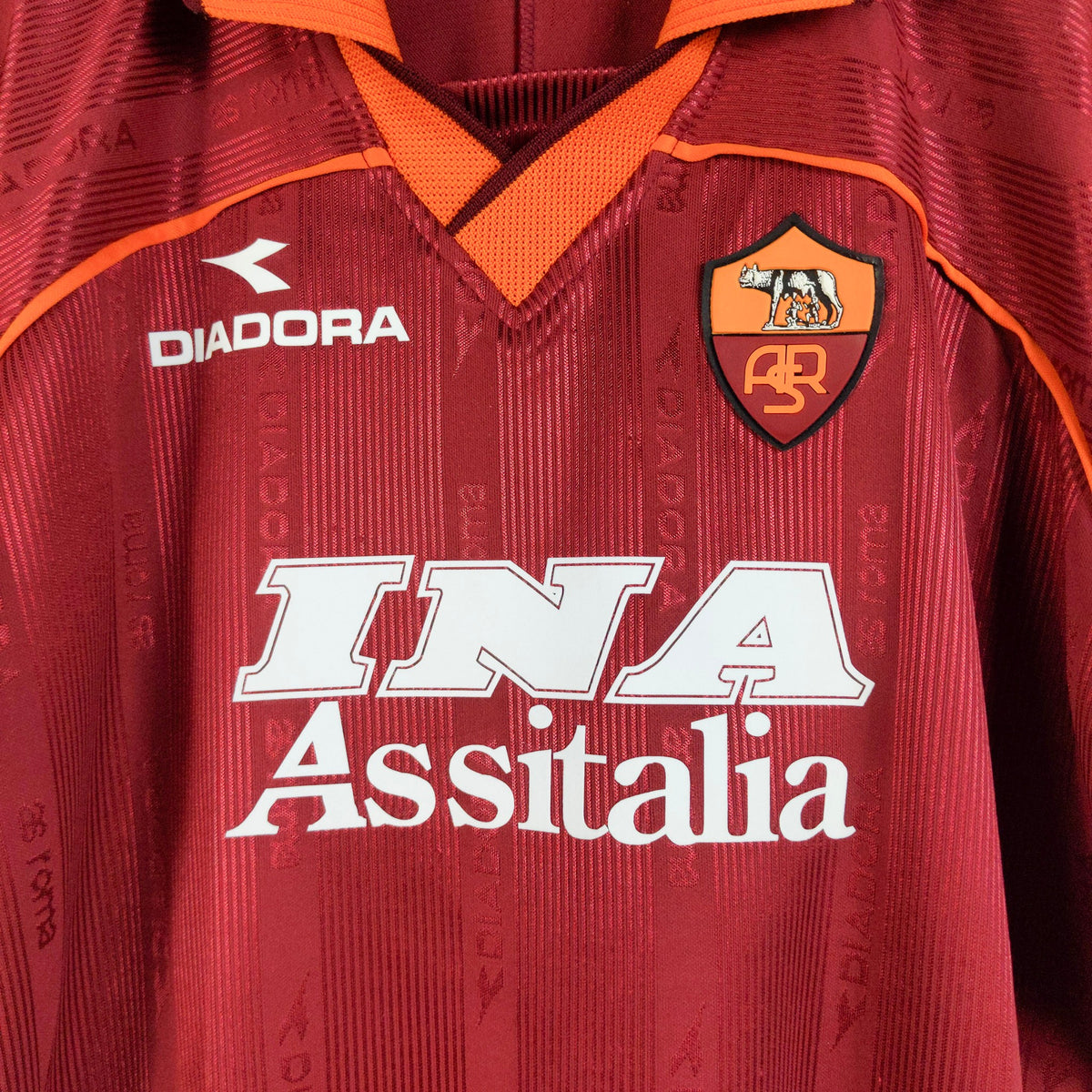 Original AS Roma 1999/00 Home - Totti #10 Size fit L