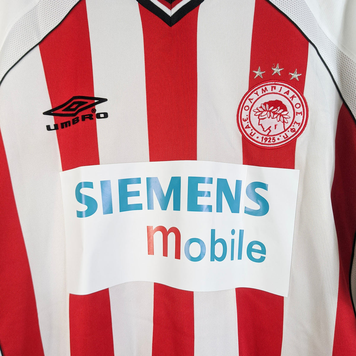Original Olympiacos 2001/02 Home - Karembeu #8 Size XL