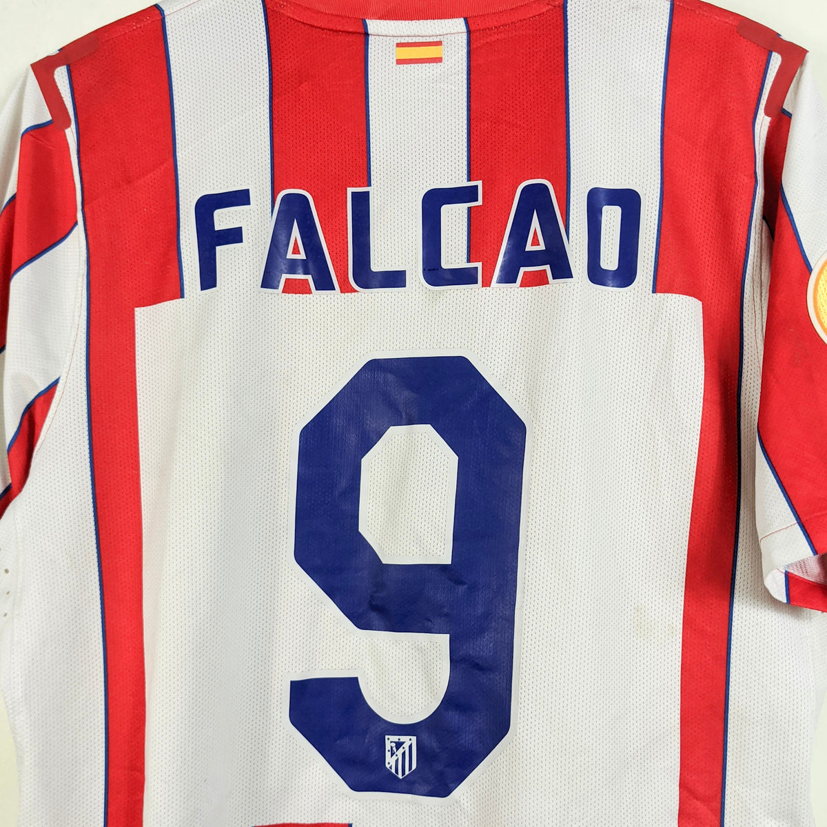 Original Atletico Madrid 2011/12 Home - Falcao #9 Size fit L (Player Issue)