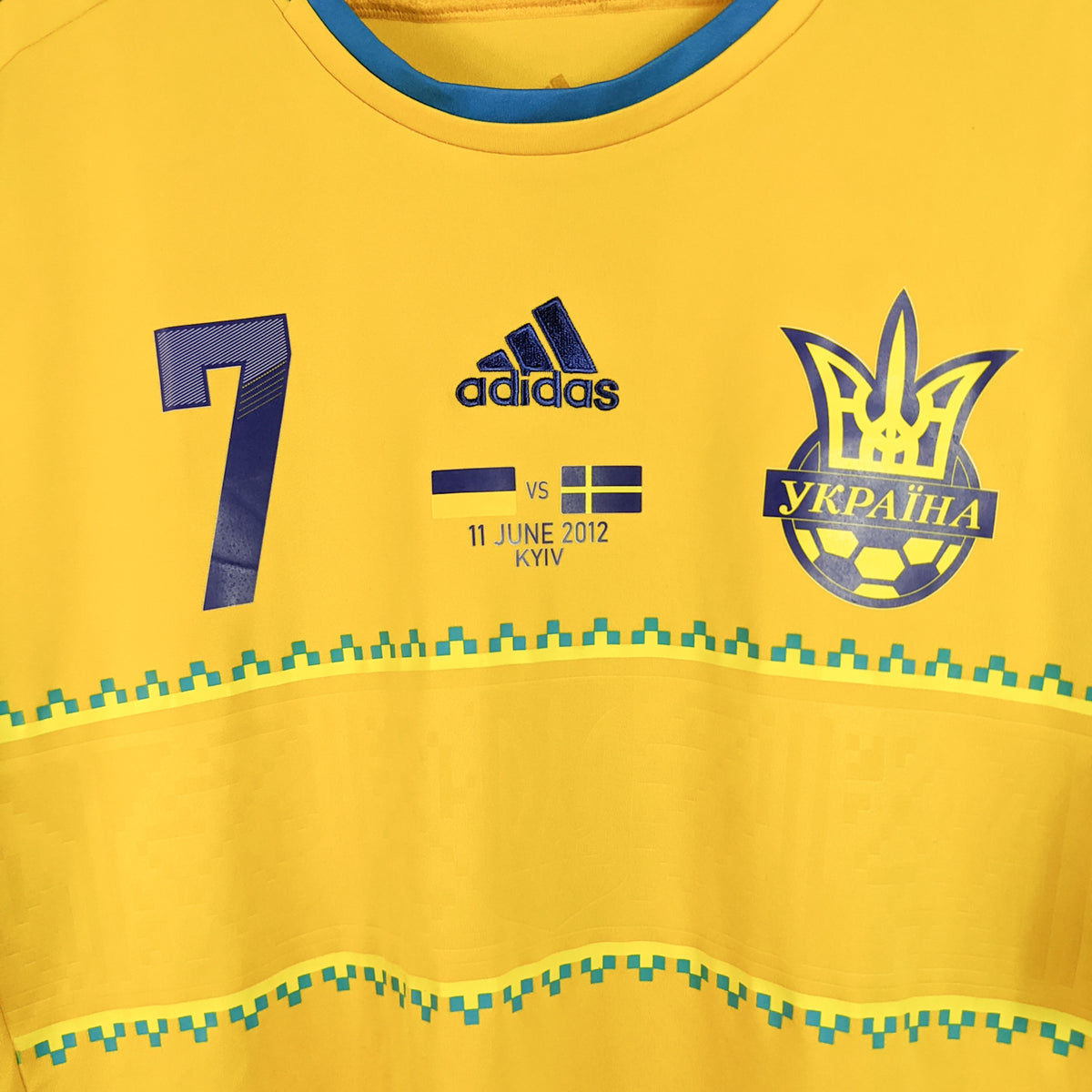 Original Ukraine 2011/13 Home - Shevchenko #7 Size XL