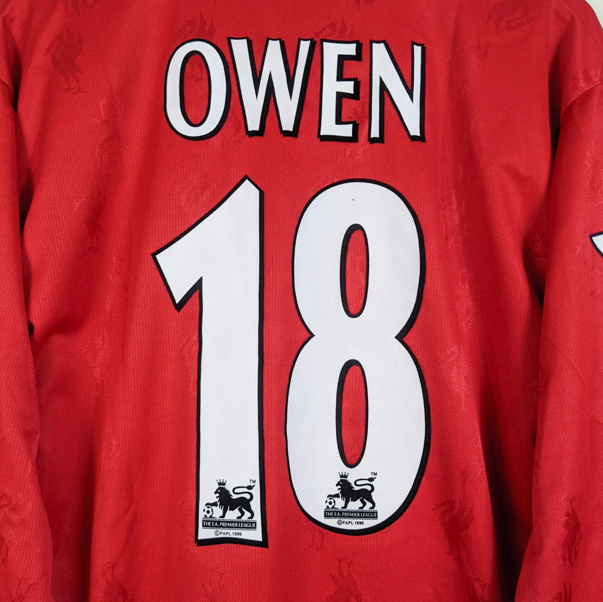 Original Liverpool 1996/98 Home - Owen #18 Size fit L (Long Sleeve)