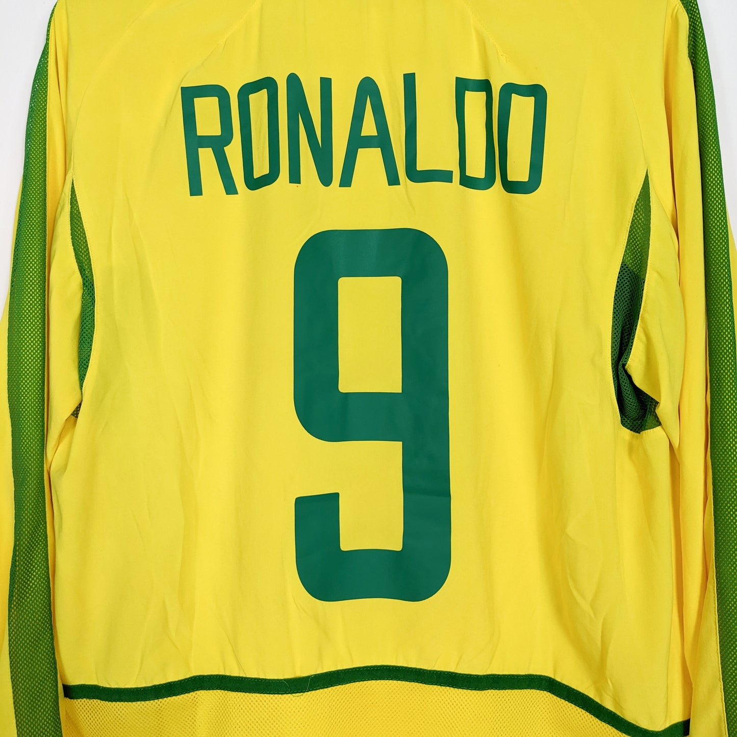 Authentic Brazil 2002 Home - Ronaldo #9 Size S fit M