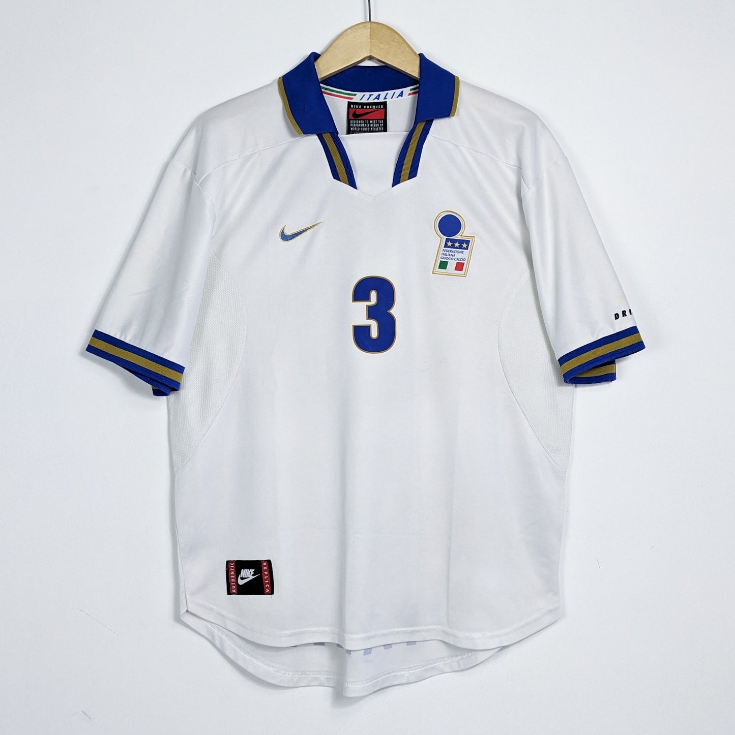 Authentic Italy 1996/1997 Away - Maldini #3 Size L
