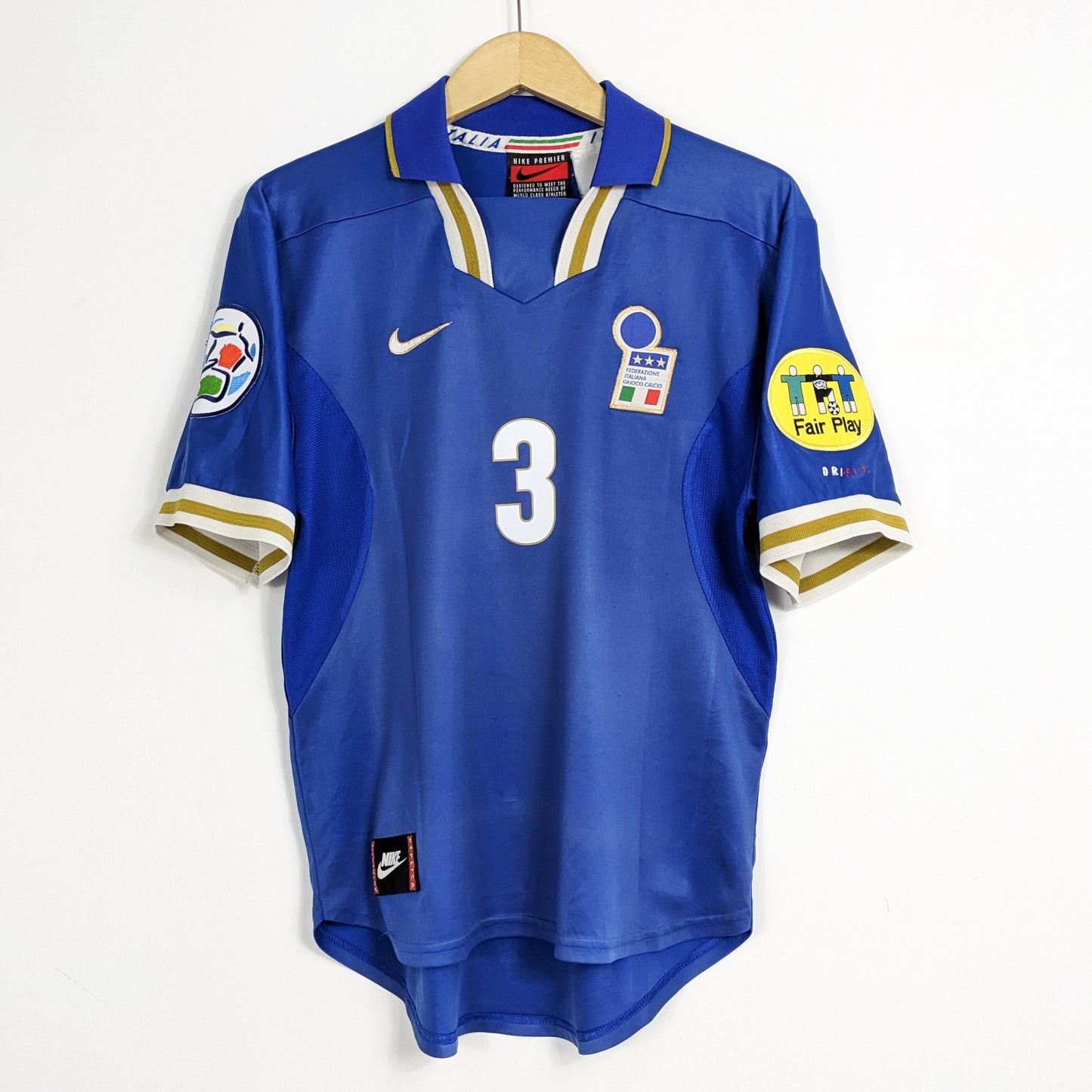 Authentic Italy 1996 Home -  Maldini #3 Size M